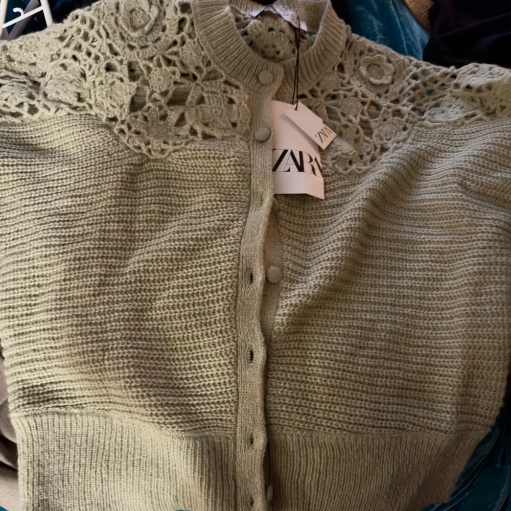 Zara Combination Crochet Knit Jacket - Picture 3 of 4